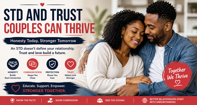 How do successful STD-positive couples build trust?