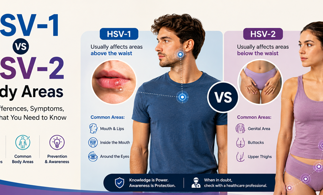 Can HSV-1 and HSV-2 Affect Different Parts of the Body?
